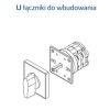 4G10-11-U Przełącznik zmiany kierunku obrotów, montaż tablicowy, 3-biegunowy, 10A