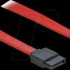 84249 SATA 3 Gb/s Cable straight to upwards angled 30 cm red