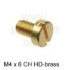 M4 x 6mm CH HD Brass machine screw