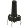 Mikroprzycisk; 6x6mm; 13mm; TS6601-13; 9,5mm; przewlekany (THT); 4 piny; czarny; OFF-(ON); bez podświetlenia; 50mA; 12V DC; 160g