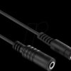 LP-AC015-015 Audio cable, 3.5-mm jack to coupling, 1.5 m, black