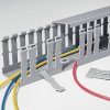 Koryto kablowe szerokość 60 mm głębokość 100mm typ Koryto panelowe z otworami HellermannTyton PVC Szeroki Szary