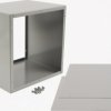 Steel enclosure, (L x W x H) 254 x 203 x 254 mm, gray (RAL 7046), IP32, 1415H