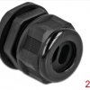 60393 Cable Gland PG21 for flat cable with 2 cable entries bk 2 pcs