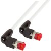 Patch cable, RJ45 plug, angled to RJ45 plug, angled, Cat 6A, S/FTP, LSZH, 0.5 m, white, K4137WS.0,50