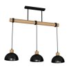 Lampa wisząca ERIK Black/Wood 3xE27 MLP7226 Milagro
