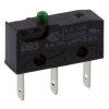 ZF DB3C-B1AA Microswitch SPDT 0.1A 250V AC, Button, Q.C.