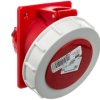 Gniazdo tablicowe skośne 32A 5P 400V /80x97/ czerwony IP67 4252-6f78