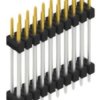 Pin header, 20 pole, pitch 2.54 mm, straight, black, 10057435