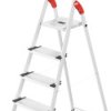 Hailo L80 ComfortLine 8040-507 aluminium Drabina składana ze stopniem zaw. wkładkę na narzędzia Maksymalna wysokość robo