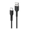 Przyłącze USB typ C 3A QC 3.0 czarne 1m