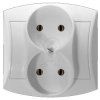 TOP gniazdo 2x2P białe Ospel 884