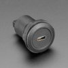 Adafruit USB C Jack to USB A Jack Round Panel Mount Adapter
