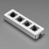 Four Key Silver Aluminum Keypad Shell Enclosure (MX Compatible Switches) [Discontinued]