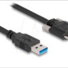 87800 USB 3.0 cable, A male to Micro-B male, screwable, 2 m