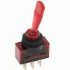 Przełącznik samochodowy 12V 3-PIN czerwony podś.