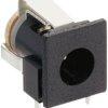 DC panel socket, pin Ø 1.9 mm, hole Ø 6.6 mm, black, NEB 1 R