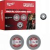 Zestaw tarcz PRO+ 125x1,0mm do cięcia metalu 20szt + nakrętka Fixtec MILWAUKEE PERFECT MATCH