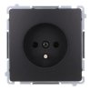 Simon Basic Gniazdo wtyczkowe z uziemieniem (moduł) 16A, 250V, zaciski śrubowe czarny BMGZ1.01/49