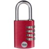 YALE YE3CB/38/131/1/CO Combination Padlock 38mm Red Durable Secure