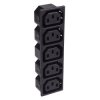 5 Way C13 IEC Snap-Fit Outlet Connector 10A