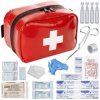 Apteczka pierwszej pomocy turystyczna wodoodporna typ 350 mała i lekka czerwona MEDAID