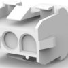 Socket housing, 3 pole, pitch 6.35 mm, straight, natural, 350767-1
