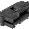 Pin header, 6 pole, pitch 1.27 mm, angled, black, 5-104074-8