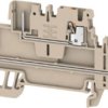 Terminal block, push-in connection, 1.5 mm², 4 pole, 17.5 A, 6 kV, dark beige, 2485840000