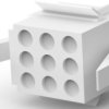 Plug housing, 9 pole, pitch 5.1 mm, straight, natural, 1-171197-0