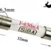 0,63A bezpiecznik ceramik, 6,3x32mm; 500V