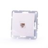 GNIAZDO KOMPUTEROWE 1xRJ45 PODTYNKOWE BIAŁE CORNER