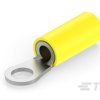 Zacisk oczkowy Ø , M6 (1/4) izolowany Żółty TE Connectivity