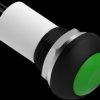 Pushbutton, 1 pole, green, unlit , 0.12 A/125 VAC, 0.2 A/50 VDC, 13.6 mm, IP68, 2329384-4