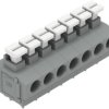 PCB terminal, 7 pole, pitch 5 mm, AWG 24-16, 17.5 A, push-in cage clamp, gray, 235-407/331-000