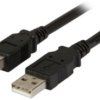 USB 2.0 adapter cable, USB plug type A to USB plug type B, 3 m, black, K5256SW.3