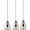 Lampa wisząca loftowa 3xE27 LEX BLACK