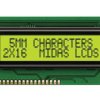 Wyświetlacz monochromatyczny LCD, , Alfanumeryczny, podświetlanie LED, Midas