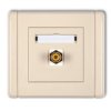 Flexi Gniazdo Pojedyncze Rca (Typu Cinch - Żółty, Pozłacane) Beżowy 1Fgrca-1