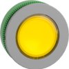 Pushbutton, for universal LED, illuminable, waistband round, yellow, front ring light gray, mounting Ø 30.5 mm, ZB5FW383C0
