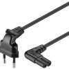 Kabel zasilający kątowy EURO (radiowy) CEE 7/16 - IEC 320 C7 3m 97354