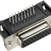 Złącze D-Sub 26-pinowe Żeński Kątowy Lutowanie falowe raster 2.29mm