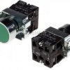 Przycisk chwilowy zielony; metal; BA35 ( NO + NC )