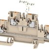 Multi level terminal block, push-in connection, 0.14-4.0 mm², 4 pole, 24 A, 8 kV, dark beige, 2581250000