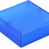 ABS device enclosure, (L x W x H) 75 x 74 x 27 mm, blue/transparent, IP54, 1593ARTBU