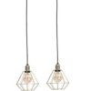 Lampa wisząca loftowa 2xE27 COMO GOLD