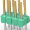 Pin header, 8 pole, pitch 2.54 mm, straight, green, 826632-4
