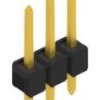 Pin header, 3 pole, pitch 2.54 mm, straight, black, 10048136