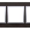 Ramka 3-krotna metalowa inox yin Simon 54 Nature