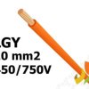Przewód LGY 10 mm2 pomarańczowy (450/750V) jednożyłowy linka H07V-K (krążki 100m) 4520095 LAPP KABEL